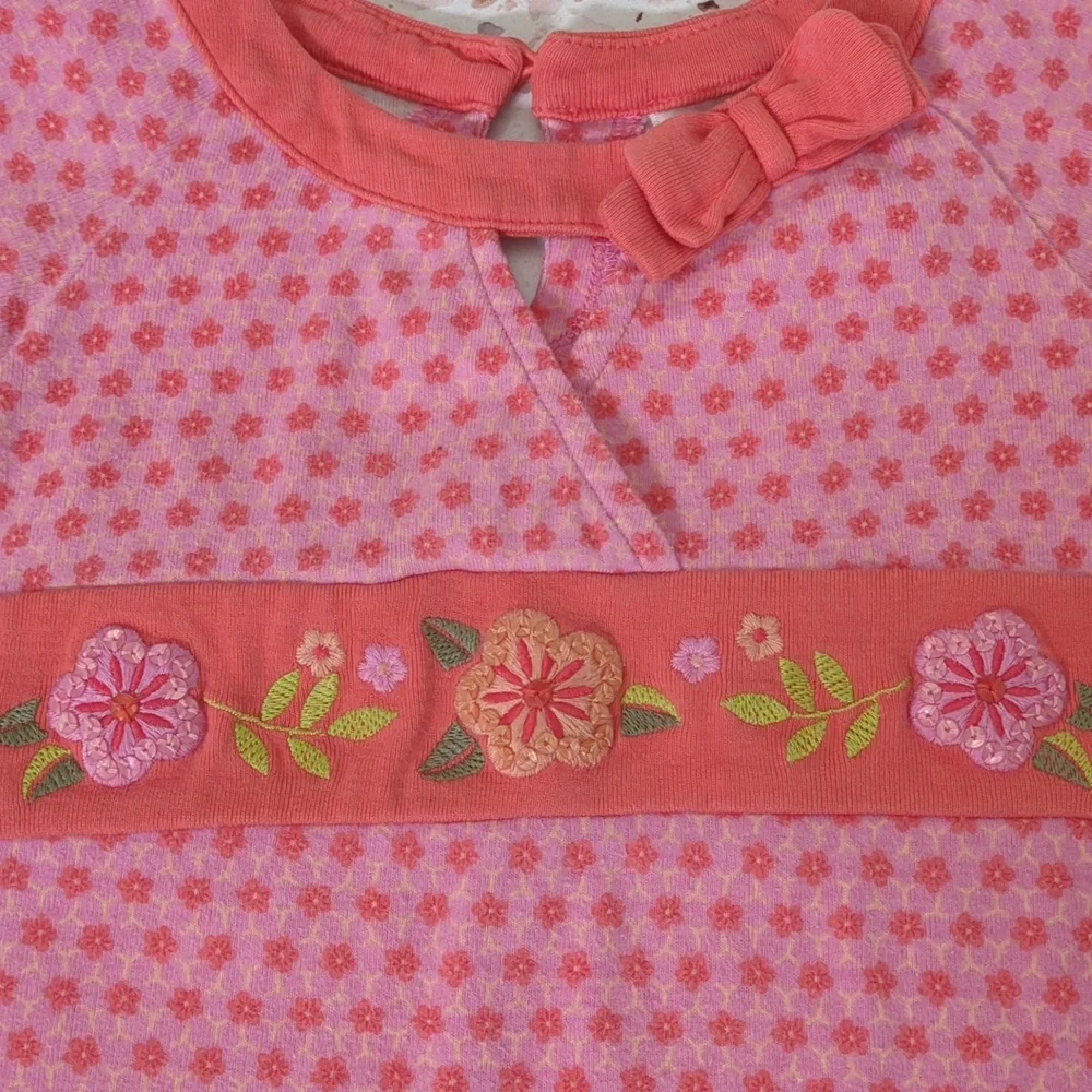 Gymboree | Faux Wrap Knit Top with Floral Embroidery and Sequins | 5